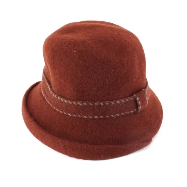 Pretty Persuasions Hats Wool Stitched Ribbon Cloche Hat - Multiple Colors 03914974 Wool Stitched Ribbon Cloche Hat - Multiple Colors