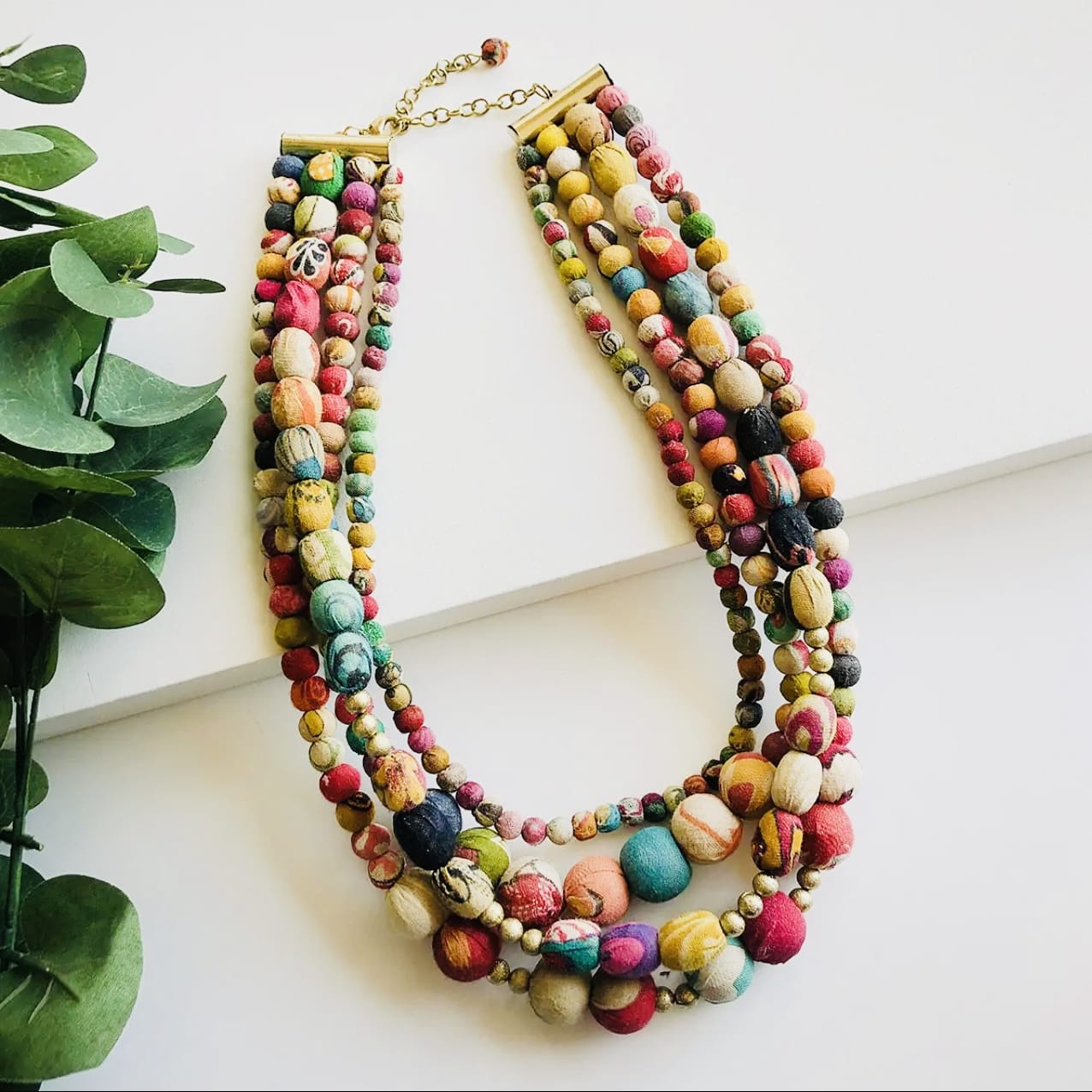 World Finds Necklaces World Finds Kantha Aura Necklace 66472869 World Finds Kantha Aura Necklace