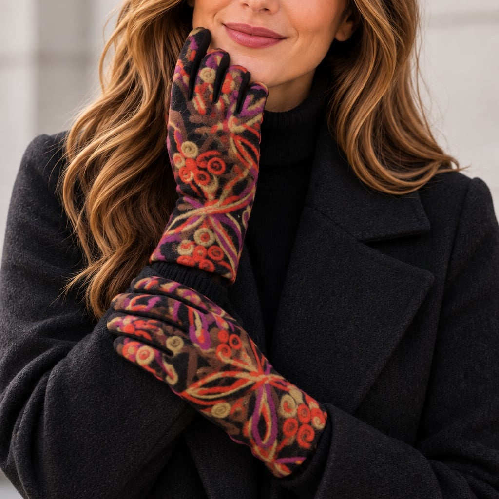 Marcus Adler Gloves Yarn Print Gloves - Multiple Colors Yarn Print Gloves - Multiple Colors