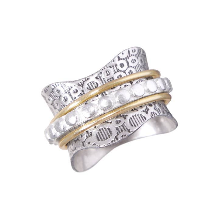 Zoey Simmons Rings Zoey Simmons Hammered Detail Spinner Ring 85314526 Zoey Simmons Hammered Detail Spinner Ring
