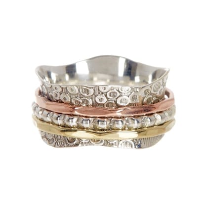Zoey Simmons Rings Zoey Simmons Handmade Bali Style Spinner Ring in Tri Color 58206174 Zoey Simmons Handmade Bali Style Spinner Ring in Tri Color