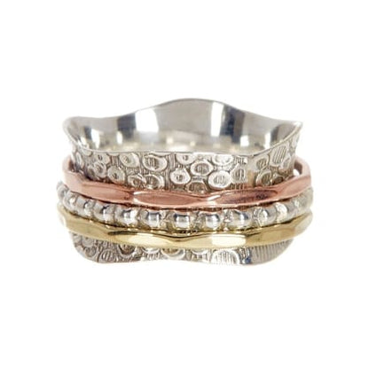 Zoey Simmons Rings Zoey Simmons Handmade Bali Style Spinner Ring in Tri Color 58206174 Zoey Simmons Handmade Bali Style Spinner Ring in Tri Color