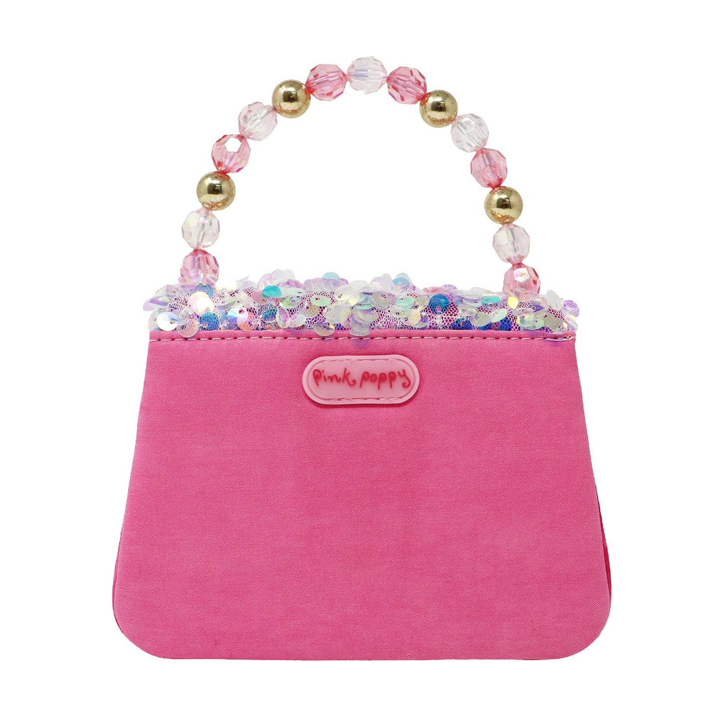 Pink Poppy Glitter Handbag
