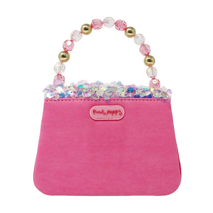 Pink Poppy Glitter Handbag