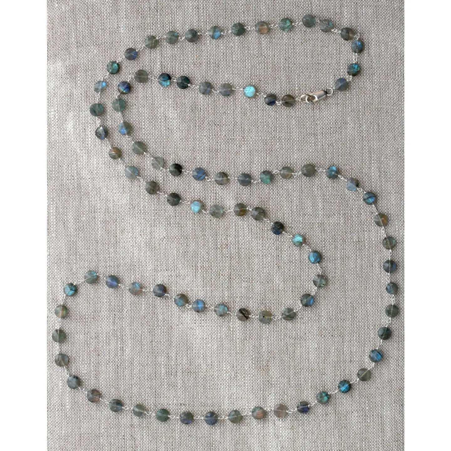 Alicia Van Fleteren Labradorite Coin Silver Necklace