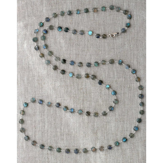 Alicia Van Fleteren Labradorite Coin Silver Necklace