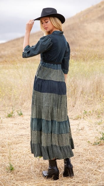 Young Threads Dresses Mixed Patchwork Boho Maxi Dress Mixed Patchwork Boho Maxi Dress