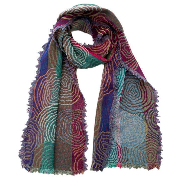 Chinar Zia Swirl Scarf - Multiple Colors
