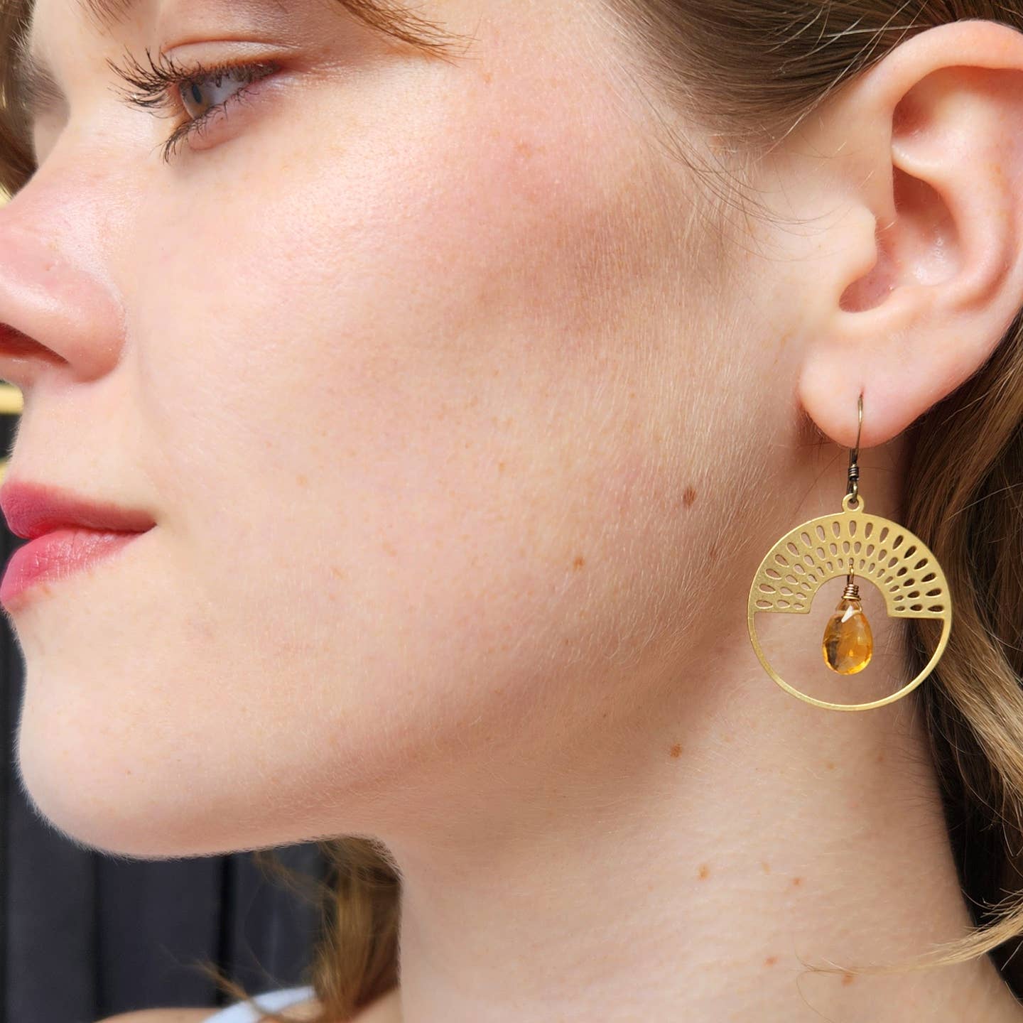 Edgy Petal Earrings Edgy Petal Citrine Metal Rainbow Sun Earrings 68515294 Edgy Petal Citrine Metal Rainbow Sun Earrings