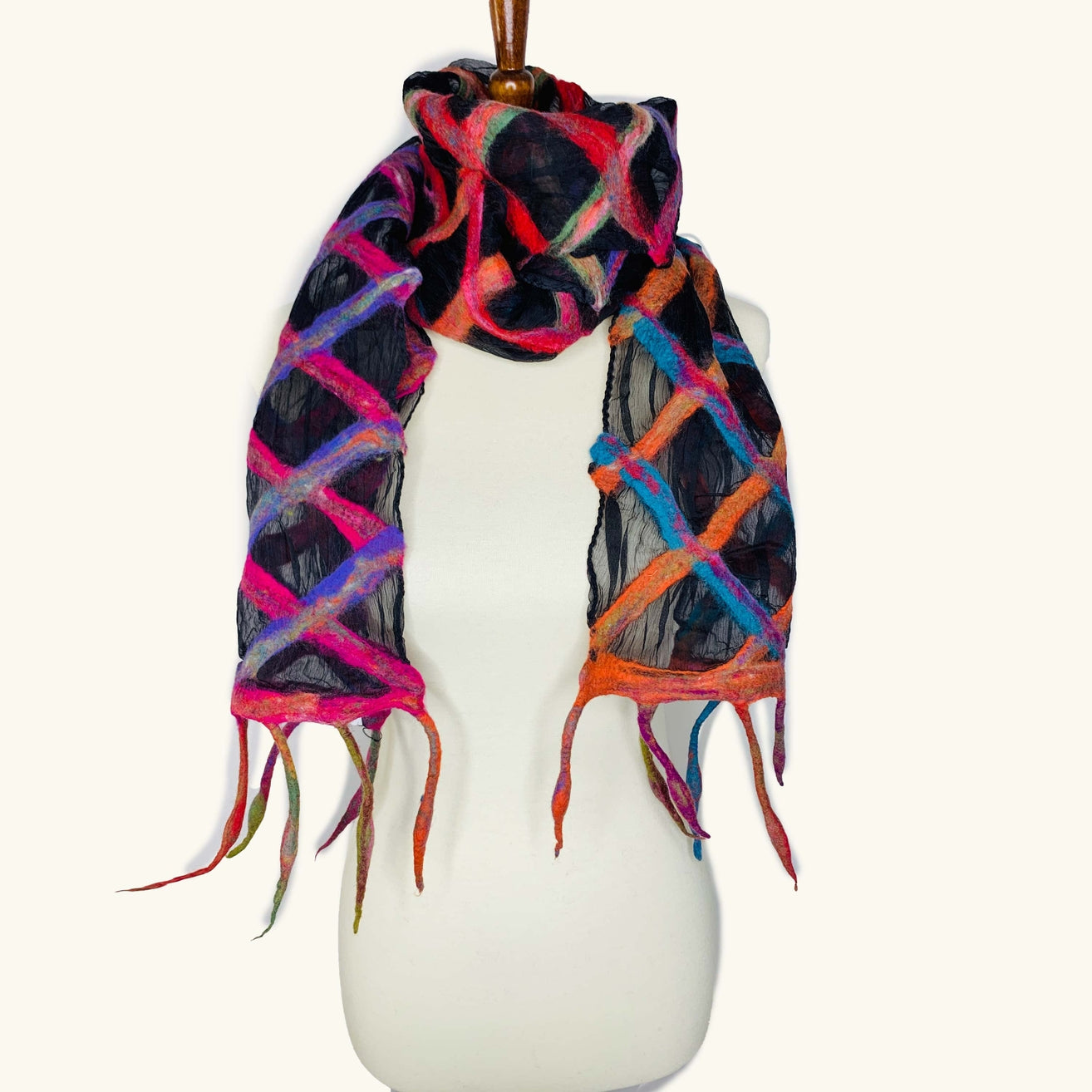 Pomegranate Moon Stained Glass Scarf