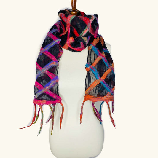 Pomegranate Moon Stained Glass Scarf