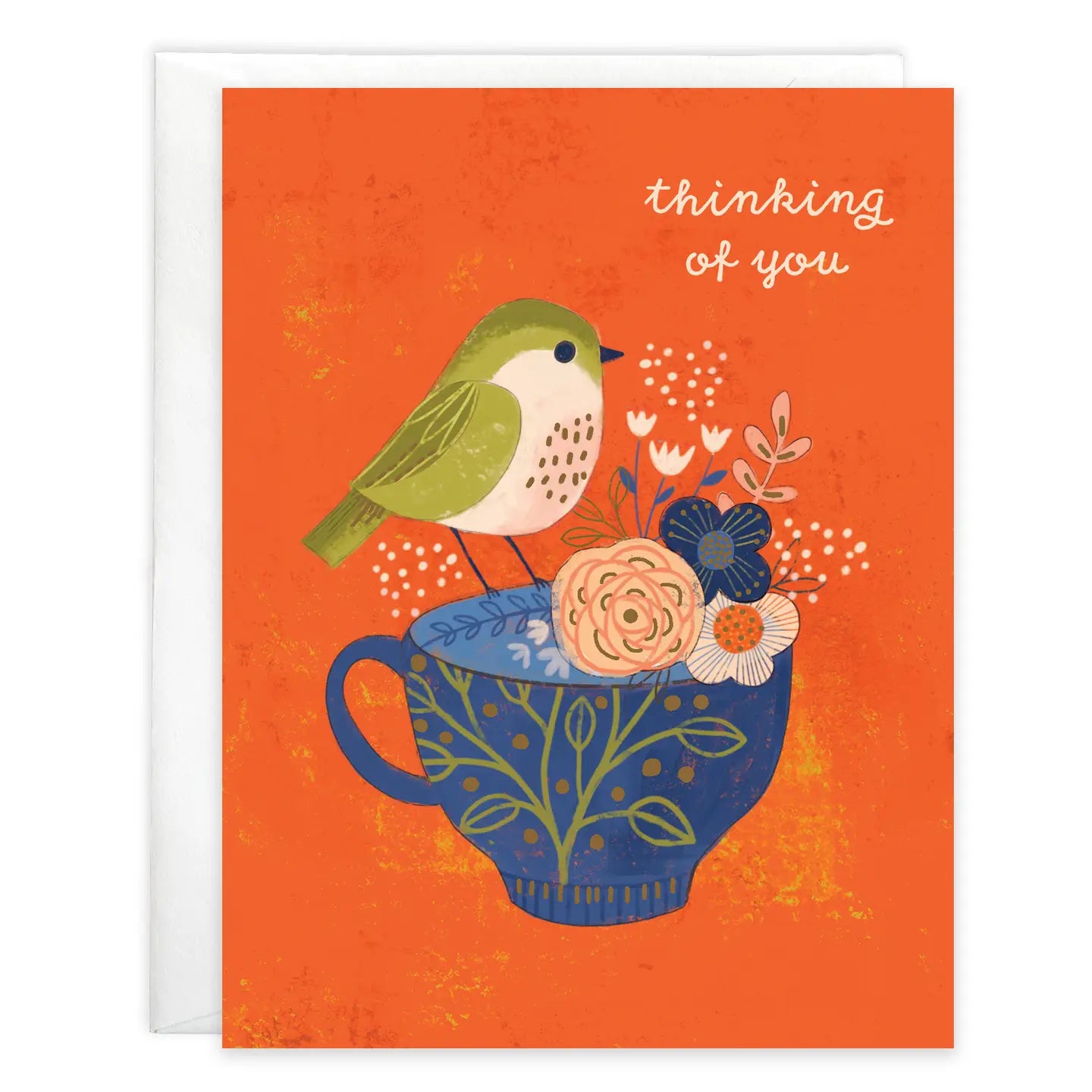 Gina B Designs Cards Bird On Tea Cup Thinking of You Greeting Card 02505438 Bird On Tea Cup Thinking of You Greeting Card