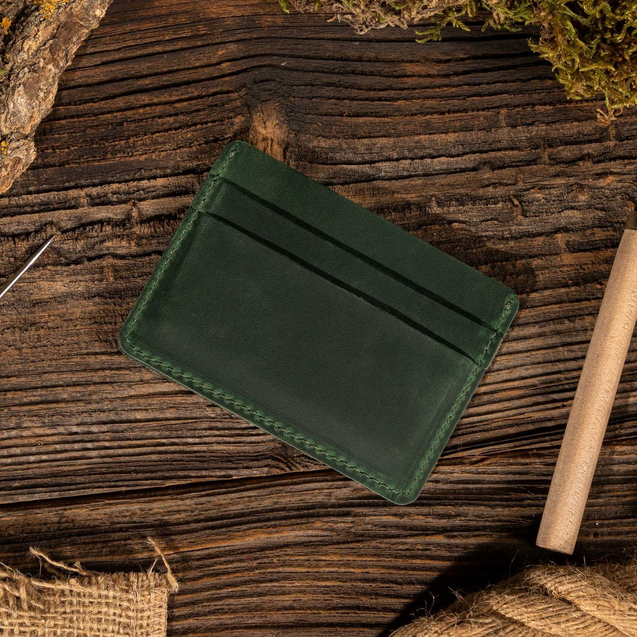 American Leather Goods Card Holder Wallet - Multiple Colors