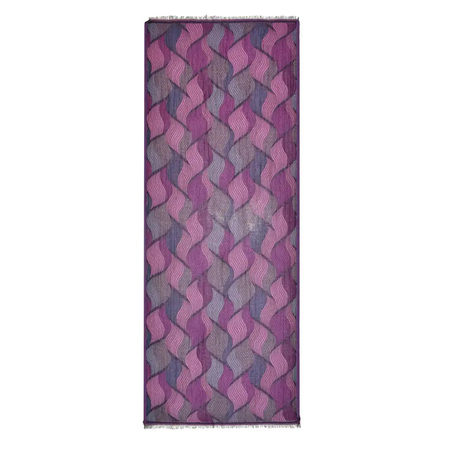 Dupatta Cressida Striped Leaf Print Scarf - Multiple Colors