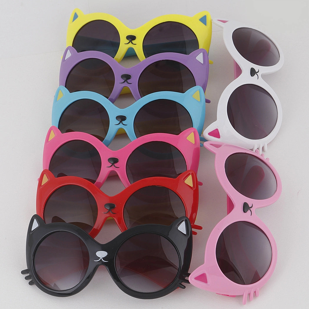 Cat Round Sunglasses - Multiple Colors