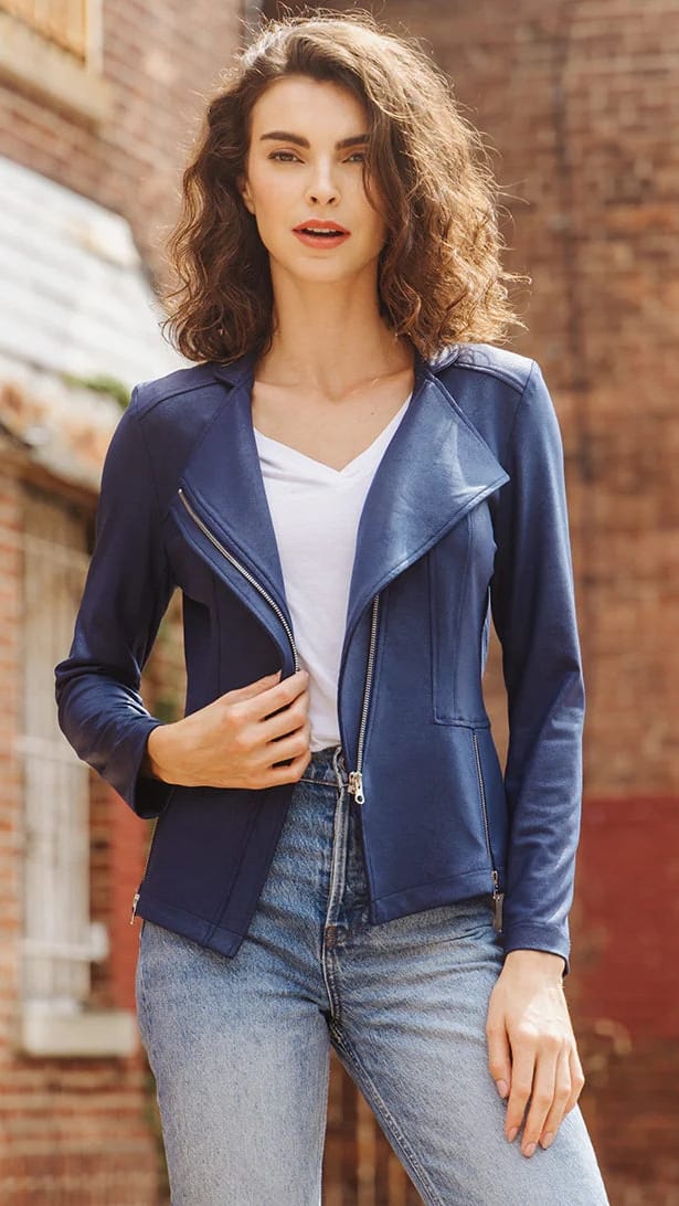 Clara Sunwoo Jackets Clara Sunwoo Liquid Leather Knit Jacket - Multiple Colors 31727070 Clara Sunwoo Liquid Leather Knit Jacket - Multiple Colors