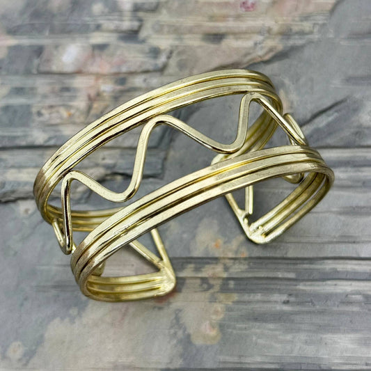 Anju Jewelry Bracelets Anju Jewelry Gold Zig-Zag Wire Cuff Bracelet 72535006 Anju Jewelry Gold Zig-Zag Wire Cuff Bracelet