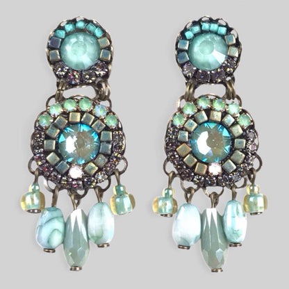 Melizi Jewelry Earrings Melizi Jewelry Loren Round Crystal Earrings 10406622 Melizi Jewelry Loren Round Crystal Earrings