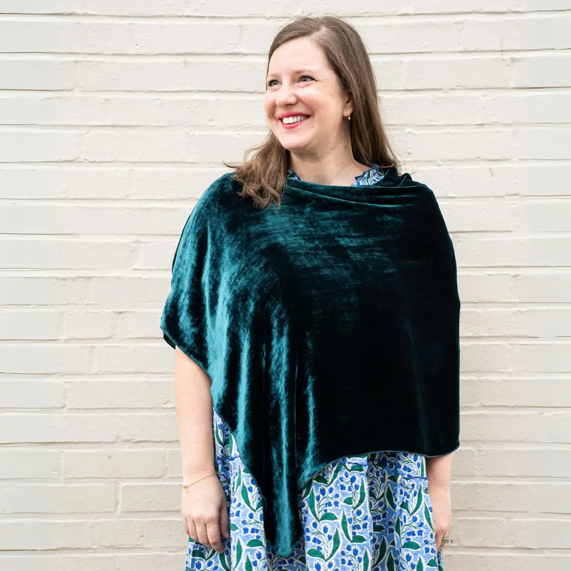 Dana Herbert Silk Velvet Poncho - Multiple Colors