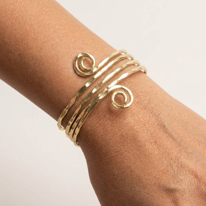 Anju Jewelry Bracelets Anju Jewelry Gold Small Spirals Adjustable Cuff Bracelet 77417438 Anju Jewelry Gold Small Spirals Adjustable Cuff Bracelet