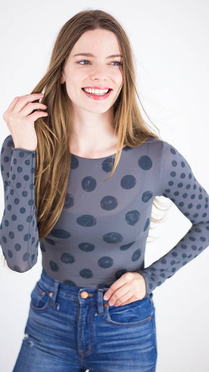 AMB Designs Grunge Polka Dot Second Skin Top - Multiple Colors
