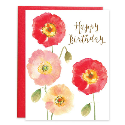 Gina B Designs Cards Simple Poppies Birthday Card 69241054 Simple Poppies Birthday Card