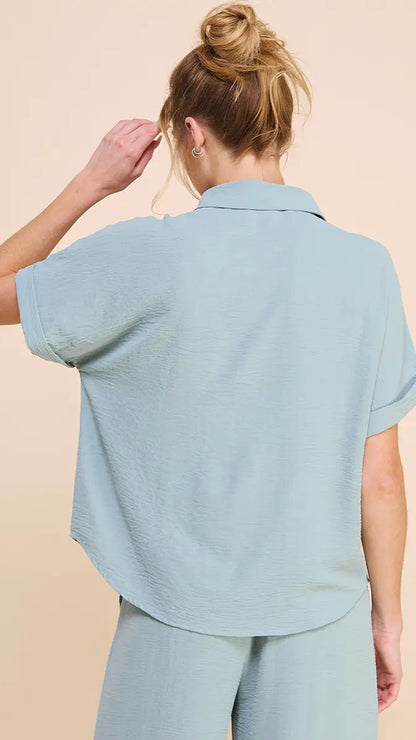 Allie Rose Rolled Cuff Shirt