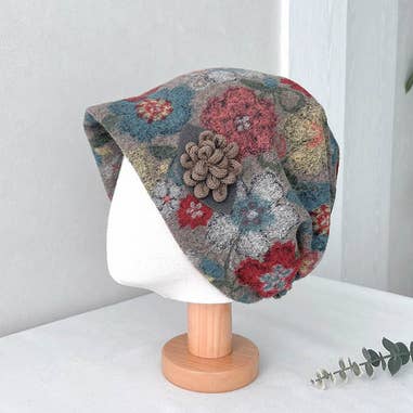 Comfortarians Floral Cloche Bungee Hat - Multiple Colors