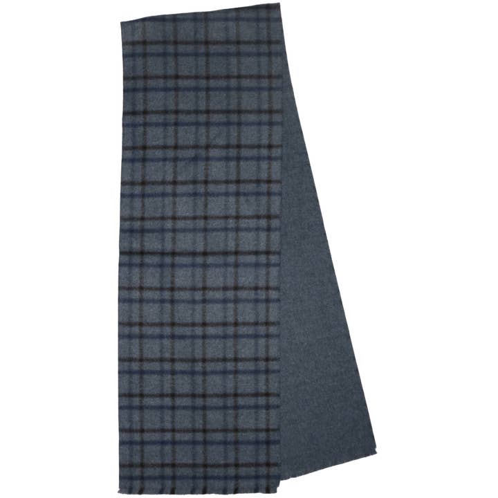 Fraas Men's Reversible Window Pane Reversible Scarf - Multiple Colors