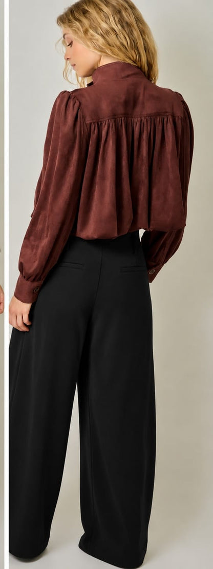Mystree Jackets Mystree Gathered Blouson Jacket Mystree Gathered Blouson Jacket