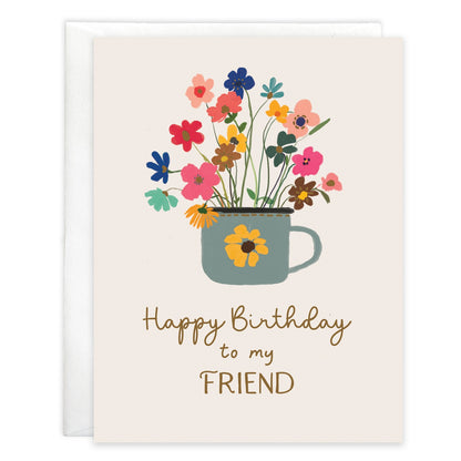 Gina B Designs Cup of Flowers Birthday Card