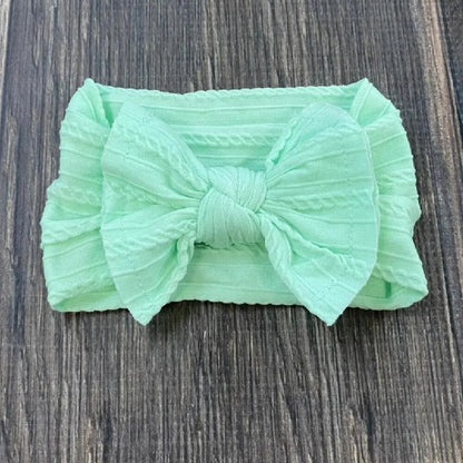 Cable Knit Bow Headband - Multiple Colors