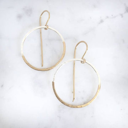 Shepherd's Run Half and Half Halo Drop Earrings