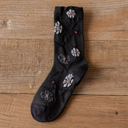 Flower Midtube Sock - Multiple Colors