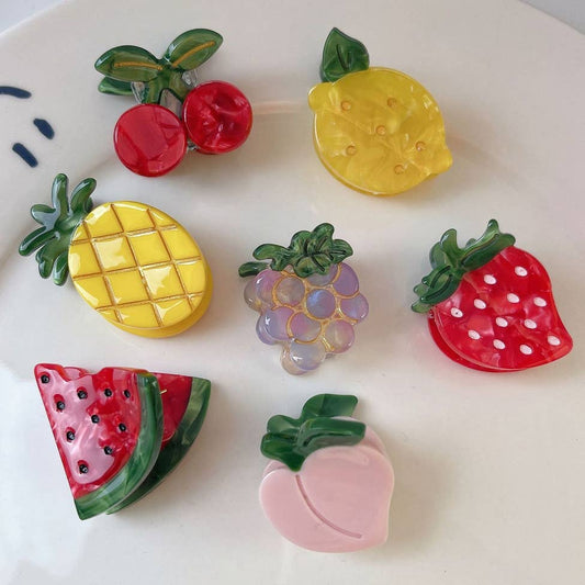 ACCITY Hair Clip Mini Fruit Hair Claw - Multiple Styles Mini Fruit Hair Claw - Multiple Styles