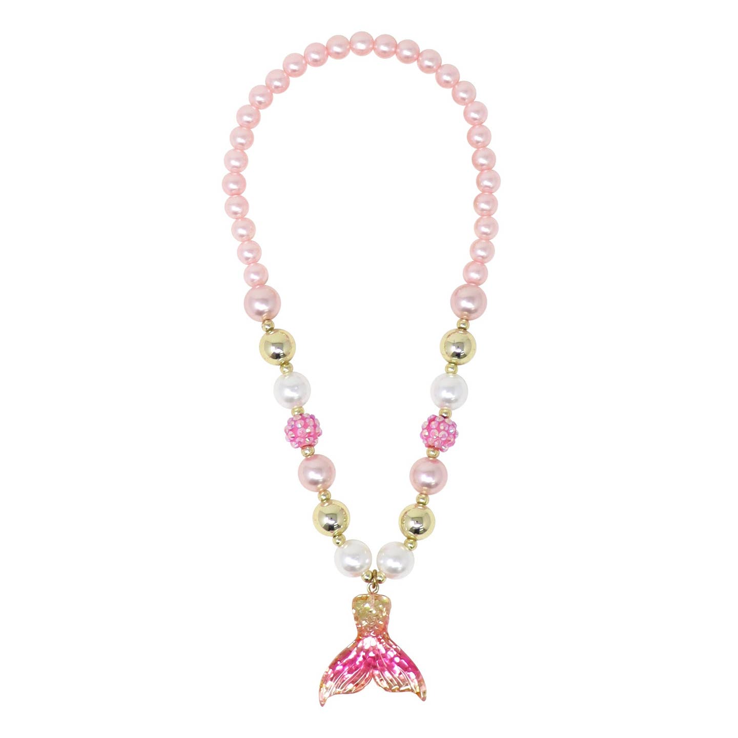 Pink Poppy Mermaid Tail Necklace - Multiple Colors