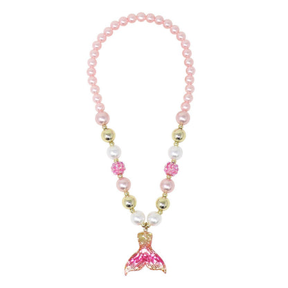 Pink Poppy Mermaid Tail Necklace - Multiple Colors