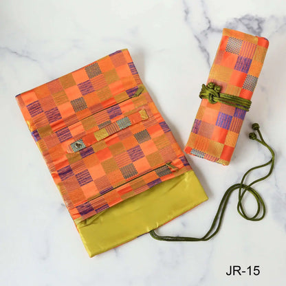 Cathayana Bags Silk Brocade Travel Jewelry Roll - Multiple Patterns Silk Brocade Travel Jewelry Roll - Multiple Patterns