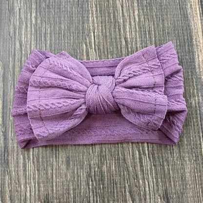 Cable Knit Bow Headband - Multiple Colors