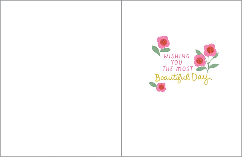 Gina B Designs Painted Pink Flowers Birthday Card