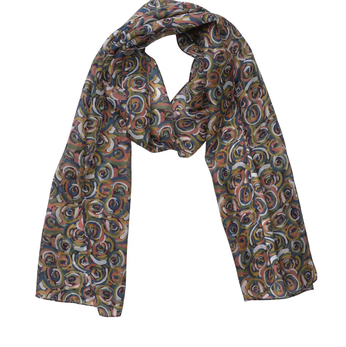 Quintessential Scarves Quintessential Swirls Multi Silk Scarf Quintessential Swirls Multi Silk Scarf