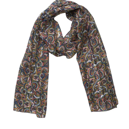 Quintessential Scarves Quintessential Swirls Multi Silk Scarf Quintessential Swirls Multi Silk Scarf