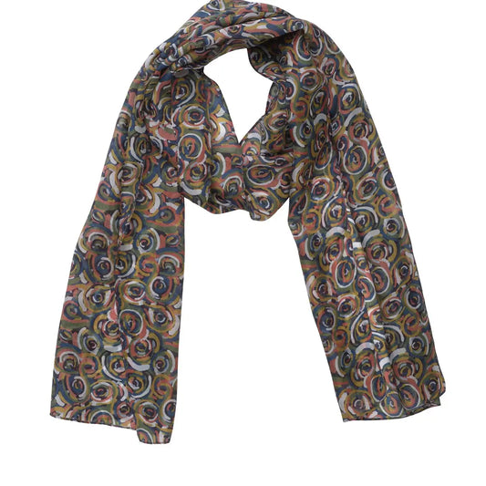Quintessential Scarves Quintessential Swirls Multi Silk Scarf Quintessential Swirls Multi Silk Scarf