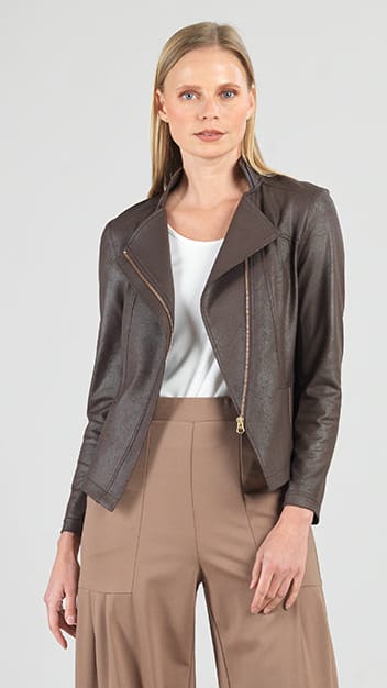 Clara Sunwoo Jackets Clara Sunwoo Liquid Leather Knit Jacket - Multiple Colors 31694302 Clara Sunwoo Liquid Leather Knit Jacket - Multiple Colors