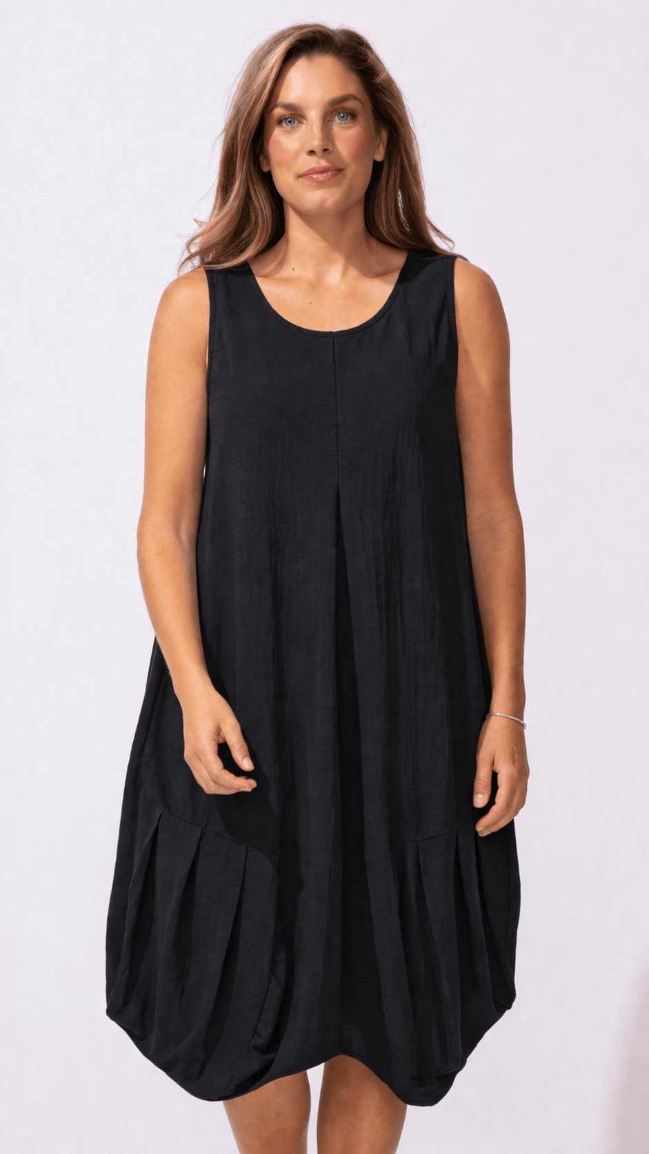Shana Apparel Dresses Shana Apparel Airflow Pleat Tank Dress 20235230 Shana Apparel Airflow Pleat Tank Dress