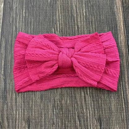 Cable Knit Bow Headband - Multiple Colors