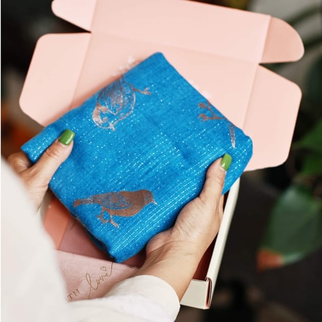 Studio Hop Scarves Studio Hop Great British Birds Rose Gold Foil Scarf 98151390 Studio Hop Great British Birds Rose Gold Foil Scarf