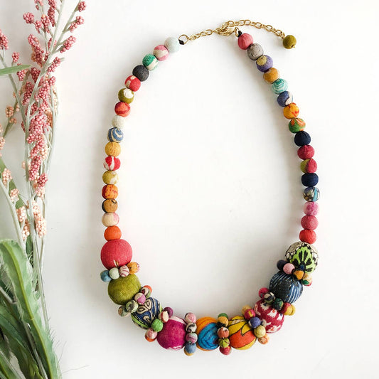 World Finds Kantha Orbit Necklace