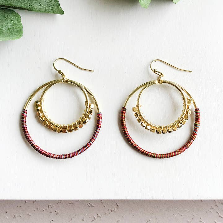 World Finds Raja Sunrise Hoop Earring