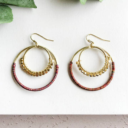 World Finds Raja Sunrise Hoop Earring